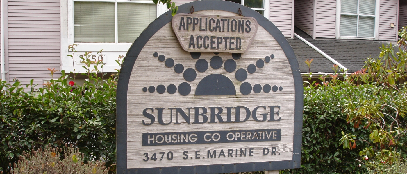 Sunbridge Housing Co-operative sign