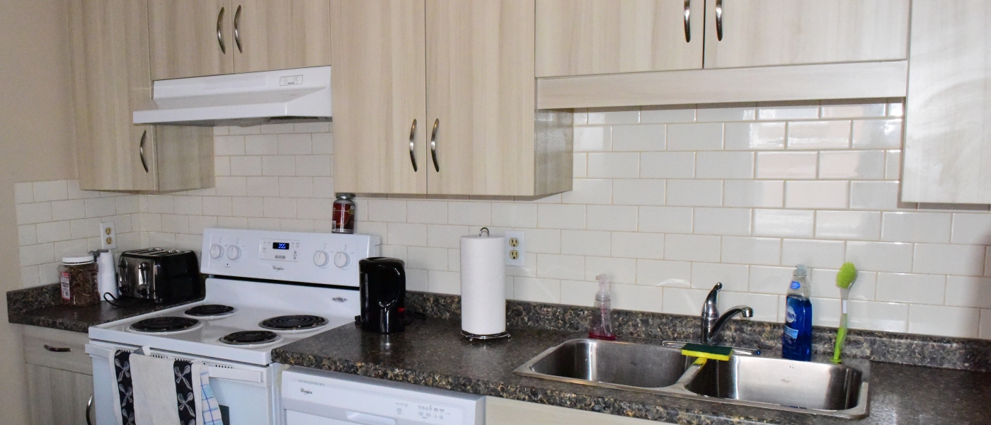 Tidy kitchen in Country Lane housing co-operative